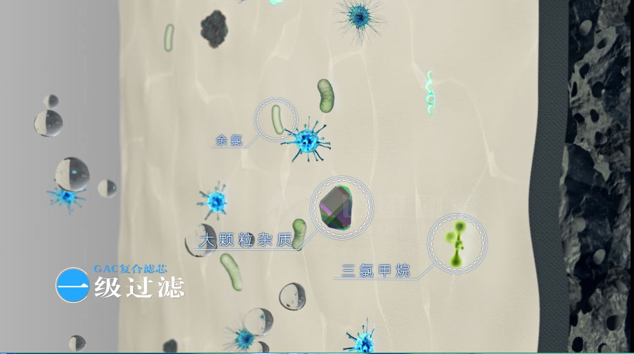 凈水器三維動畫案例展示：出水就可以直接喝的反滲透直飲水機。(圖4)